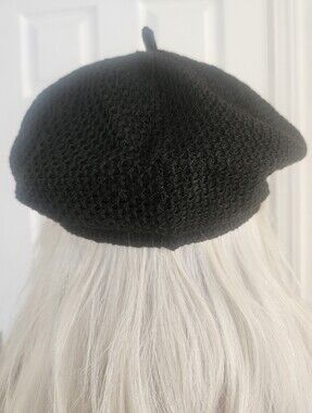 Women's Black Knit Beret - Classic Chic Hat. Never Worn.